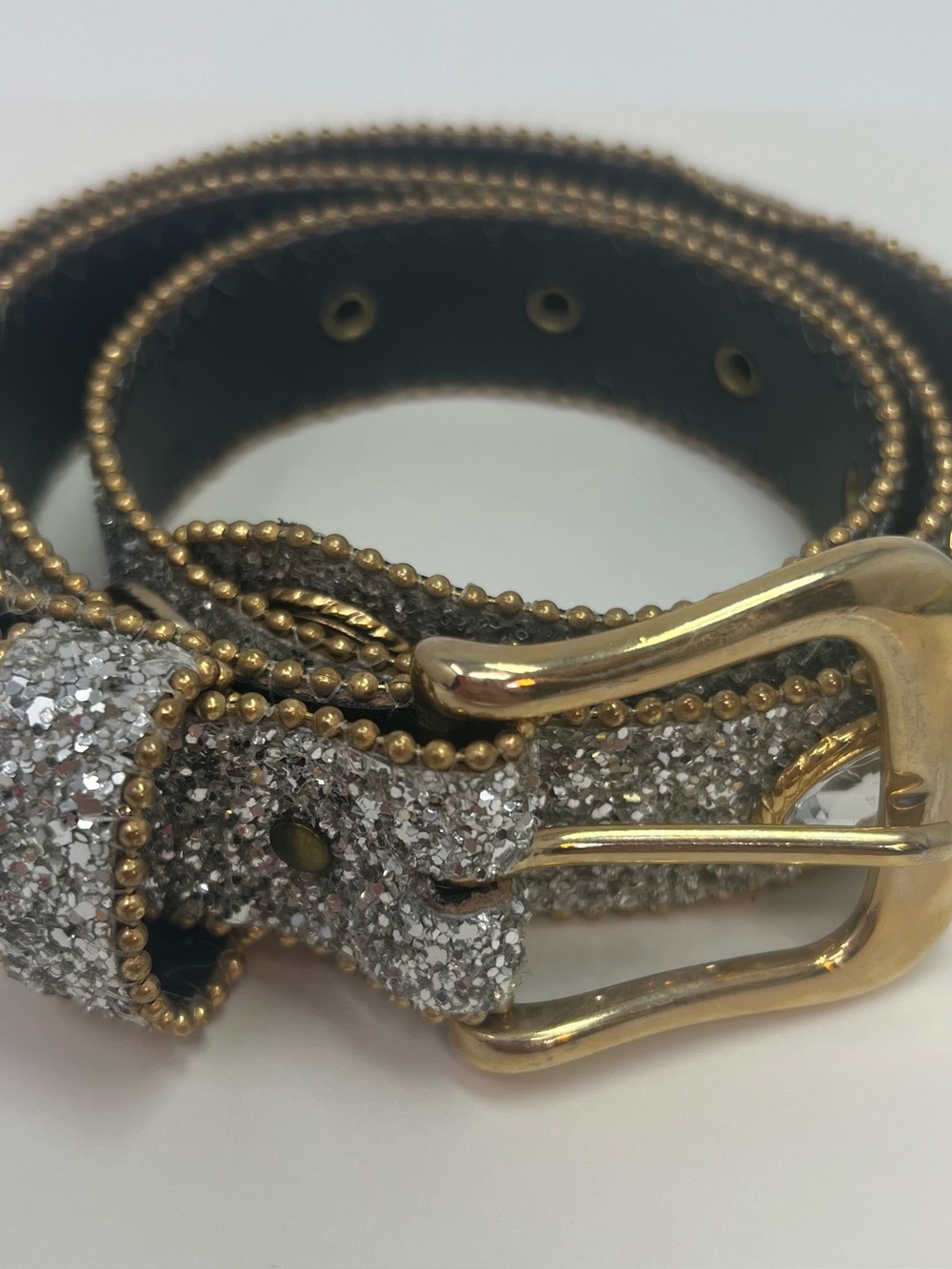 Vintage Women's Elite Fresno California Western Style Rhinestone Belt Large